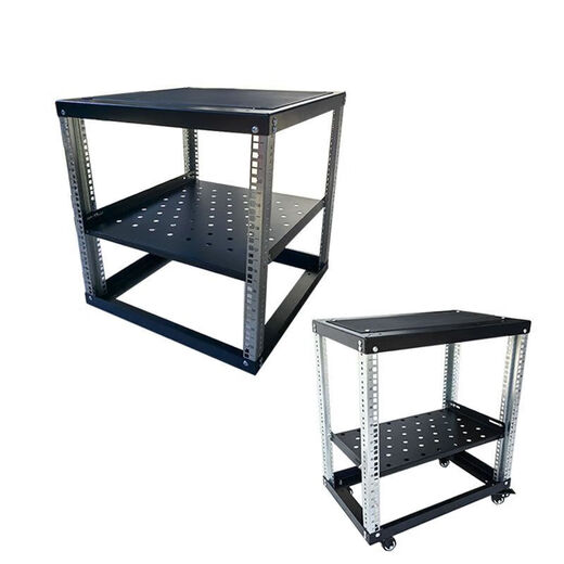 9U12U Einfacher Kabinett Open 19-Zoll-Verstärker-Rack-Verstärker Audio KTV Montageschrank DIY Rack Schwarz 1876 mm Höhe 723 mm Tiefe Schwarz 0x0x0cm