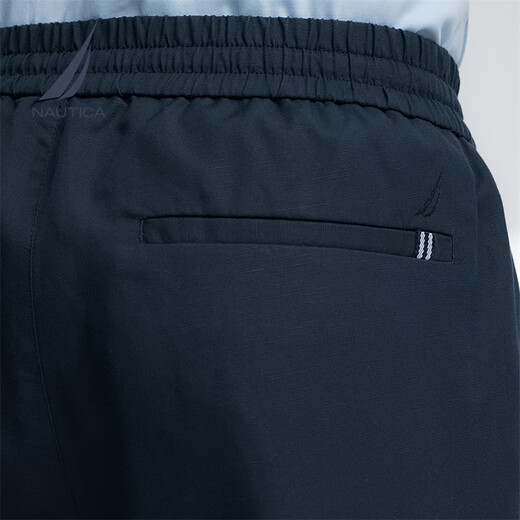 诺帝卡（NAUTICA）【大促爆款】男装25春夏新款天丝亚麻休闲裤男PO5212 藏青4NV M