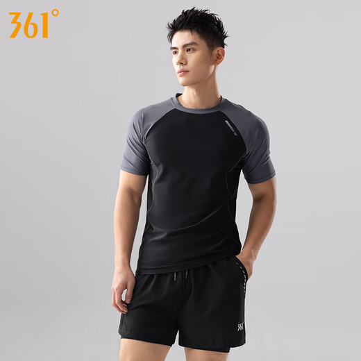 361 swimming trunks men's anti-embarrassing swimsuit suit swimsuit fake two-piece large-size flat-corner beach pants hot spring swimming equipment