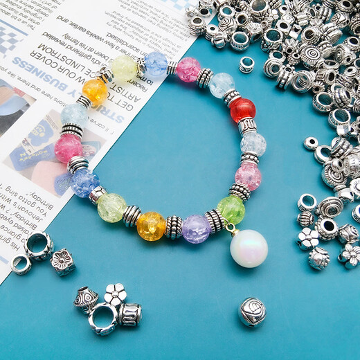OSRO ancient silver spacer beads mixed style 30 pcs homemade bracelet necklace jewelry accessories diy beaded spacer spacers loose beads random mixed style about 30 pcs/pack