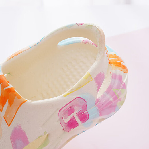 Pisces Rabbit New Children's Slippers Non-slip and Wear-Resistant Croc Shoes Comfortable and Non-Abrasive Beach Children's Sandals White Upgraded Version 40-41