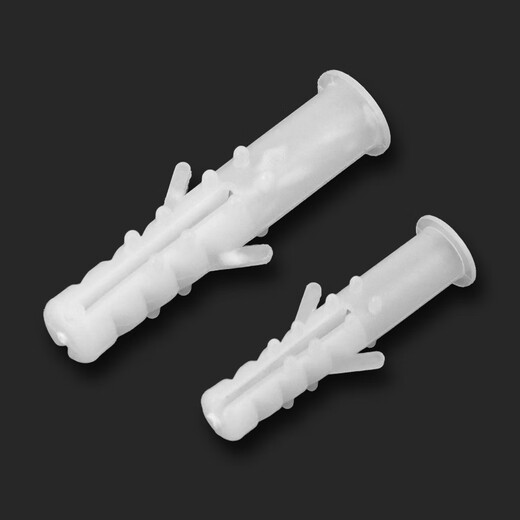 Huxin plastic expansion tube white barbed 6/8mm reinforced round expansion rubber plug rubber particle expansion plug wall plug anchor bolt expansion screw M6*30 barbed 200 pieces