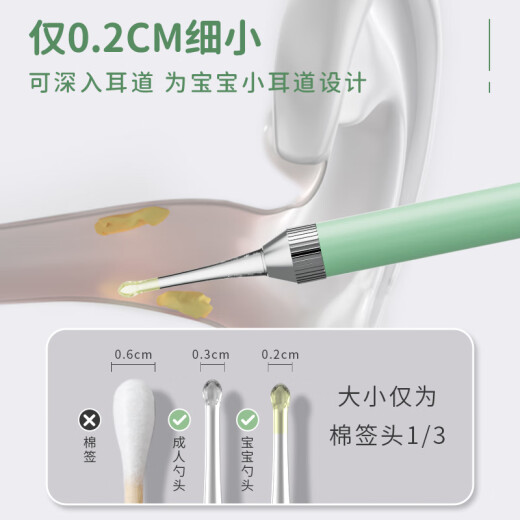 Yijan (yijan) children's ear scoop, ear scoop artifact, baby luminous ear scoop, newborn baby's earwax tweezers set