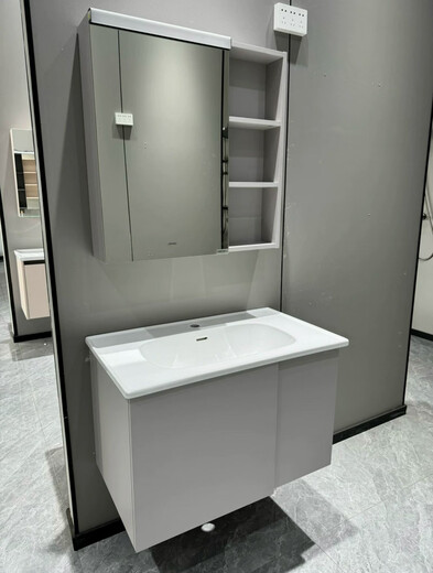 
Jiumu (JOMOO) Shopping Mall Jiumu XA2032 Bathroom Cabinet Modern Simple Hanging Snow Gray Washbasin Washing Basin Washing Station 695mm