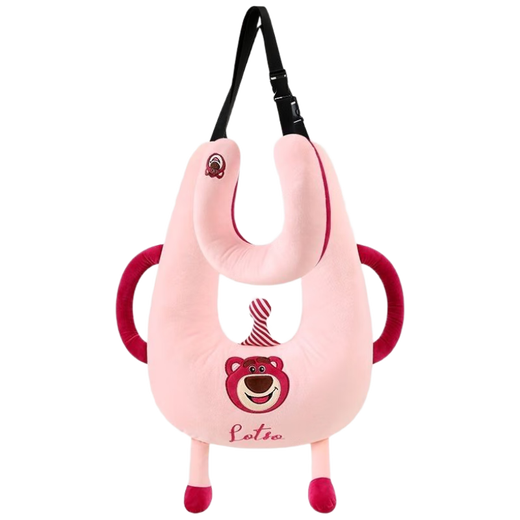 
Digalun Disney car children's sleeping artifact back seat sleeping pillow car seat belt anti-length neck pillow Strawberry bear - pink [padded pillow + headrest]