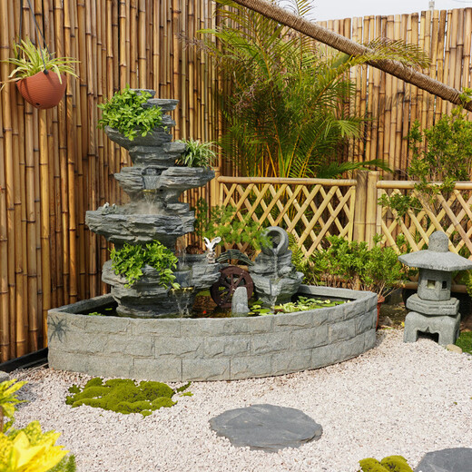 
Feng outdoor courtyard large rockery circulation water fountain floor-standing ornaments garden yard water system landscape fish pond landscaping 5009 model 160*116*128cm