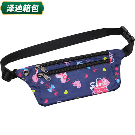 
Yunluo thin and portable new Korean version waterproof thin running mobile phone sports waist bag fitness women's casual close-fitting women's clothing zero rumbling gold 9901 blue bottom