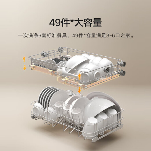 Mijia Xiaomi desktop dishwasher 6 sets S10 thin body integrated visual washing and disinfection 105 hot air drying intelligent dirt recognition APP control