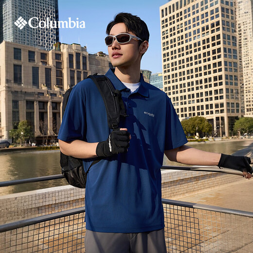 Columbia Outdoor 25 spring and summer new men's fishing series cool lapel short-sleeved POLO shirt FM4923 469 L (180/100A)