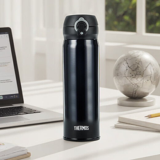 膳魔师（THERMOS）保温杯不锈钢水杯儿童男女士杯子车载水杯生日礼物定制团购JNL 亮黑色 500ml