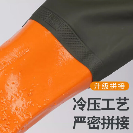 Juchuangqi Pet Bathing Gloves Extra Long Waterproof Anti-Scratch and Bite Anti-Shedding Gloves Special for Dogs and Cats Bathing Gloves for Rubbing and Massage Special for Pet Bathing Length 70cm