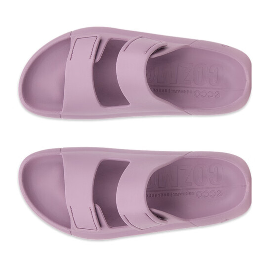 
ECCO Aibu casual slippers for men and women 2024 thick sole strap slippers Velcro sports trail Como 524104 Purple-11981 41