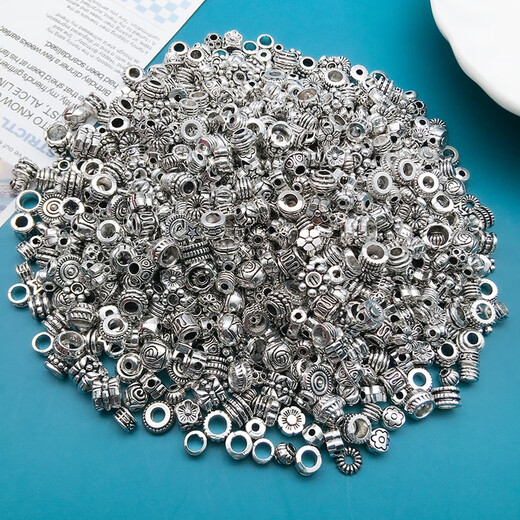OSRO ancient silver spacer beads mixed style 30 pcs homemade bracelet necklace jewelry accessories diy beaded spacer spacers loose beads random mixed style about 30 pcs/pack
