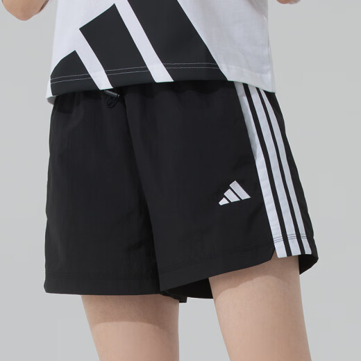 阿迪达斯 （adidas）女装运动套装25夏新款休闲经典透气短袖T恤宽松五分裤短裤两件套 GL0722+JE1309 L
