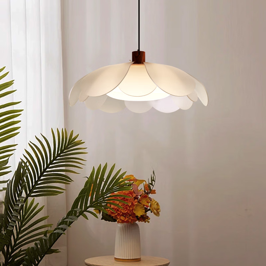 Red product Aijia French medieval style restaurant chandelier cream style 2025 new study room high-end petal bar table lamps chandelier style/45CM three-color light (acrylic flower