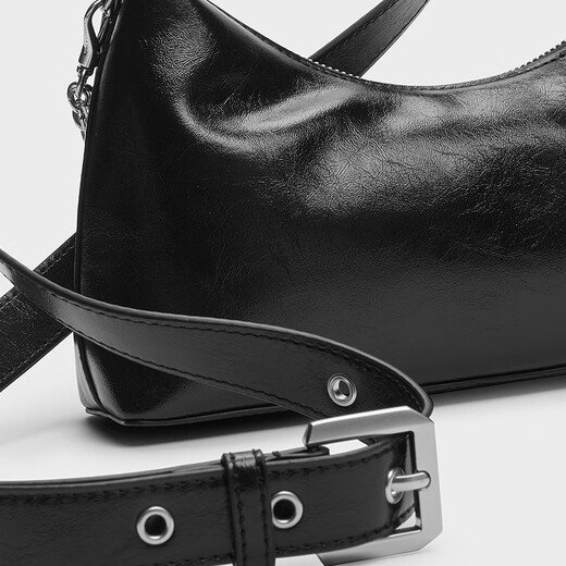 CHARLES&KEITH soft zipper pleated shoulder bag armpit bag women's bag birthday New Year gift CK2-40782472