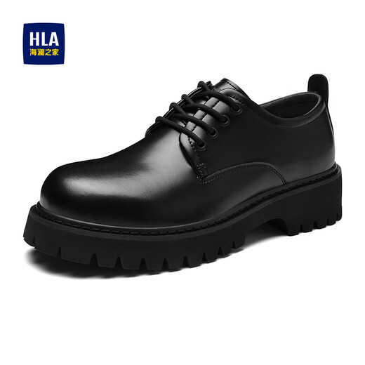 Heilan House HLA leather shoes men's British style leather shoes men's autumn and winter formal business casual shoes men T120 black 42