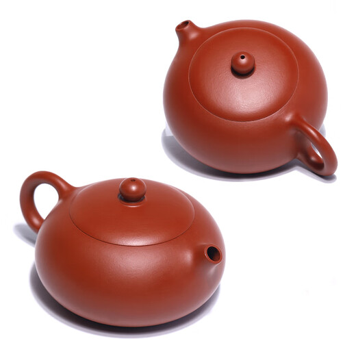 Centenary Liyong Yixing purple sand pot pure handmade raw ore Dahongpao flat Xishi pot Kung Fu tea set 185ml