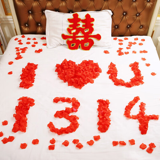 Apolli propone rosa pétalos simulados flores rociadas a mano Cama de cumpleaños romántico Decoración de bodas de boda rosa claro