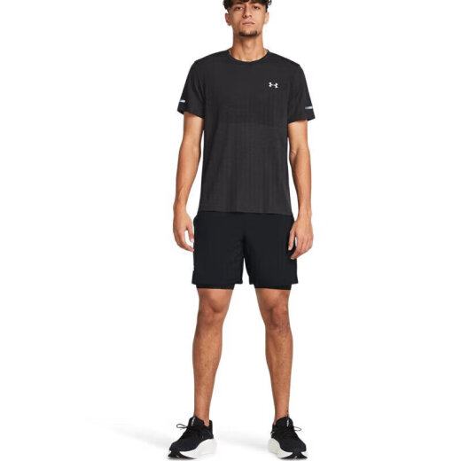 Under Armour (Averarmour) Frühlings- und Sommerstart für Männer mit zwei 7-Zoll-Laufsport-Shorts 1382641 Black 001 XL