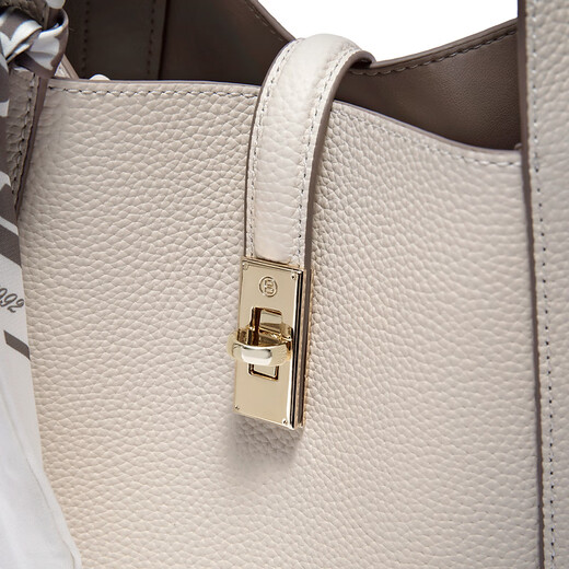 Belle Gift Bag Women's 2025 New Shopping Mall with Genuine Leather Commuter Vegetable Bag Handbag BL828BX5 White F