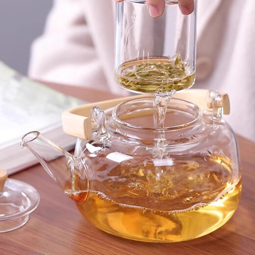 Haofeng 2025 new glass teapot complete tea set set teapot steaming all-in-one household teapot as a gift