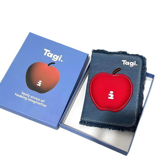 Tagi.<Ping Ping An An> Pearl Denim Tassel Travel Passport Clip Storage Package Gift Certificate Card Package Denim Blue (Ping Ping An)