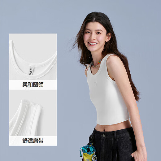Semir Vest Damen Short Bow Gentle Sommer 2025 Mode, eng gestickte runde Hals Top 109325102001