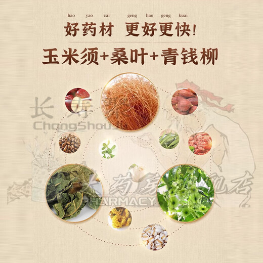 Beijing Tongrentang corn silk, mulberry leaf, bitter melon tea to lower blood pressure and blood sugar, non-qingqianliu tea 3 boxes