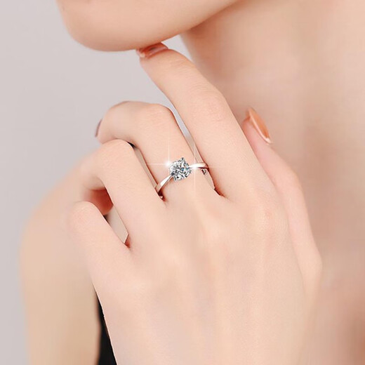 MZMZ platinum ring women's pt950 platinum knot engagement fashion new diamond ring Valentine's Day gift for girlfriend and wife next day delivery/light luxury four-claw moissanite diamond ring