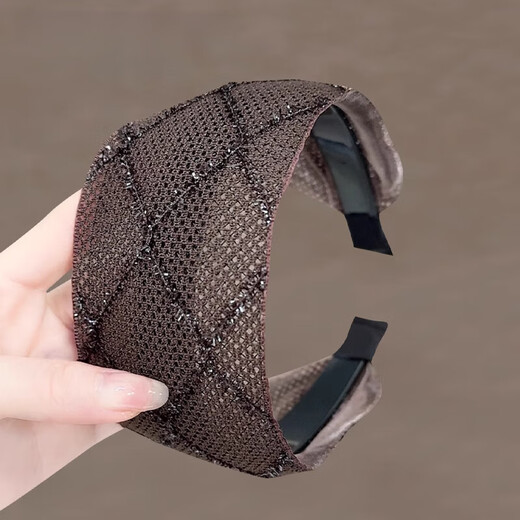 CPLN White Hair Covering Headgear Invisible Hairband for Women with Wide Brims and Broken Hair Going Out Versatile Pressed Hair Summer Hairpin with Teeth Anti-Slip Head -6.5cm