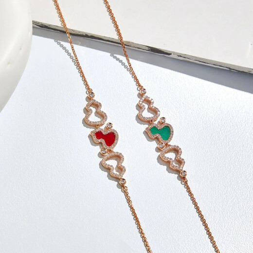 LZJV18K Gold and Red Agate Gourd Bracelet for Women Light Luxury 520 Limited Edition High-end Versatile Bracelet for Girlfriend Red Agate Bracelet