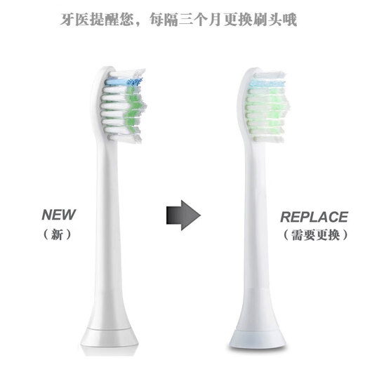 
Adapted to the original Philips electric toothbrush head for HX9369/9114/8391/6859/6054/6285/9923 1 standard diamond brush head white (6 packs)
