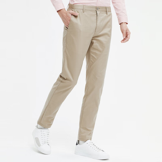 Seven Wolf [Cleft and Cleft] Casual Pants for Men Straight Comfortable and Stretch Casual Business Fashion Men's Long Pants Men's Pants 701 (Khaki) 33