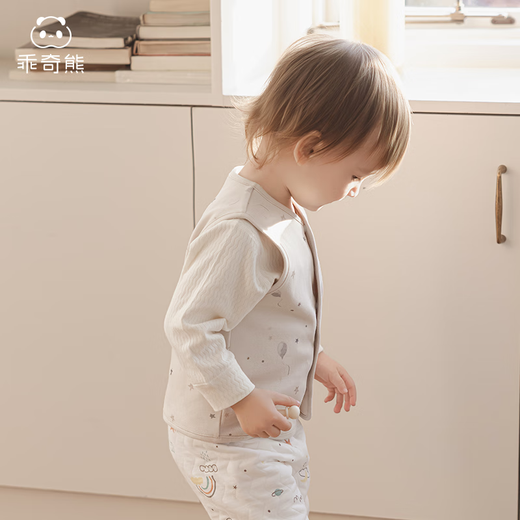 乖奇熊【双面穿】婴儿纯棉马甲开衫外套秋冬季男女宝宝上衣背心马夹坎肩