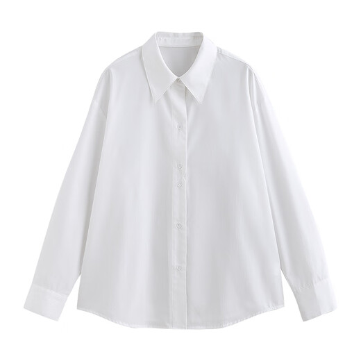 Chuyu trendy fashion shirt women's top 2025 dopamine high-end sense of age reduction and stylish commuting shirt white S