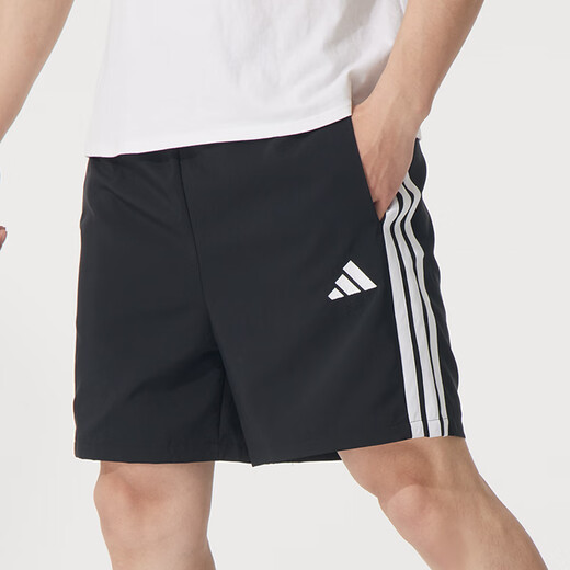 阿迪达斯 （adidas）男子速干健身运动套装 跑步训练服篮足球服短袖T恤透气短裤两件套 IB8150+JE6436/三条纹款 M/175