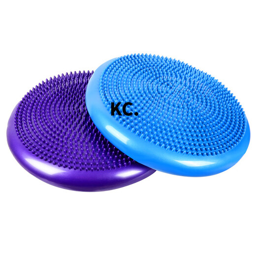 靠森（Kaooseen）平衡垫瑜伽按摩坐垫软垫加厚平衡训练球儿童平衡盘康复训练气垫  蓝色