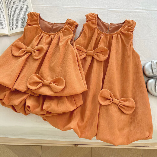 Hualin Fashion Guangzhou Dreizehn Summer Koreanische Mädchen im koreanischen Stil, Bow ärmellose Kleiderschwestern 1715217153 17152 Set M 130c