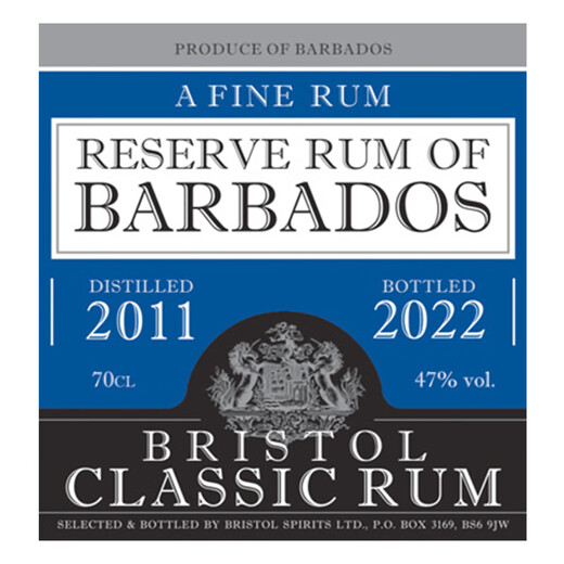
Winery Direct [Original Bottle Imported] Bristol Independent Bottled Double Cooked Rum Foreign Wine Barbados Sifang 2011 Rum 700mL