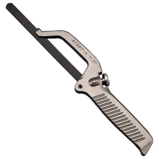 鰰Fukuoka Tools Japanese-style mini hacksaw stand hand saw multi-functional cutting metal small hacksaw bow hand saw metal