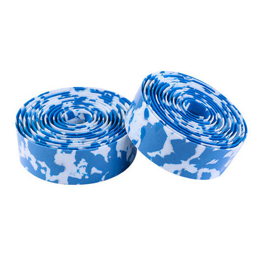 Baichao bicycle handlebars with camouflage grips, non-slip, thickened shock-absorbing road bike curved handlebars, wrapped handlebars, all black pair, handlebar plugs and finishing glue