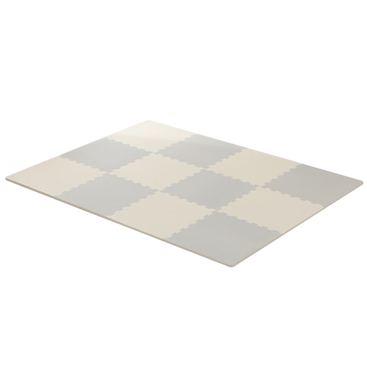 Babykriechmatte Spleißen doppelseitig verdickter Haushaltsschaumbodenmatte Kinder XPE Crawling Matte Anti-Fall-Schlafzimmer Teppich [verdickter Anti-Fall] Muschel weiß [12 Stücke] 60*60*2,0 cm