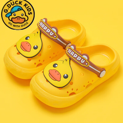 G. DUCKKIDS男童卡通皮卡丘洞洞鞋防滑凉拖鞋 GL88 皮卡丘 黄色 26 -27码/内长16.5cm
