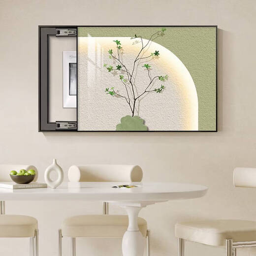 咏幻绿植电表箱装饰画简约现代餐厅配电箱挂画多媒体弱电箱盒壁画 T2679 50*40容纳横长40竖高3030选择右