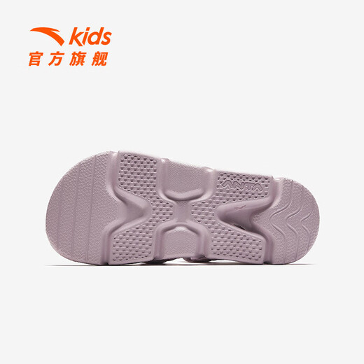 ANTA children's sandals, men's and women's shoes, 2026 summer new summer Velcro children's open toe Lingbo arch beach shoes for girls, light pink/ivory white-10 35