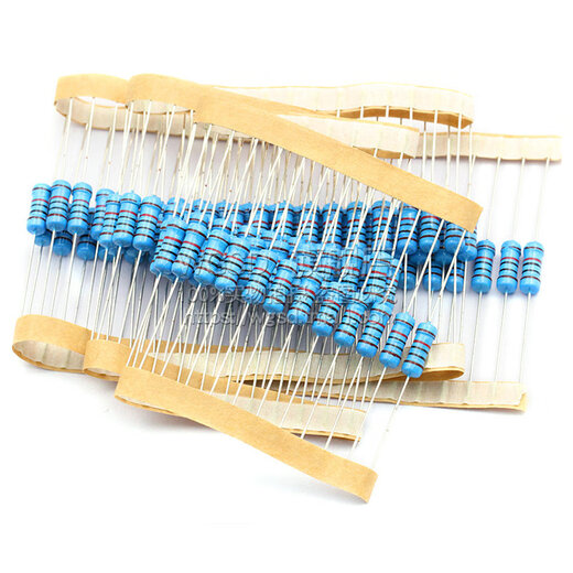 Dafuri 1W metal film resistor element 1% five-color ring 1K 2k 10K 100 ohm 1M3K22 ohm 4.7K47K20 10 ohm (20 pcs)