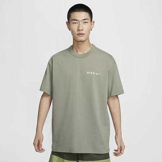 NIKE short-sleeved men's summer new style back printed breathable sports trend fashion casual round neck T-shirt HF6172-053 XL