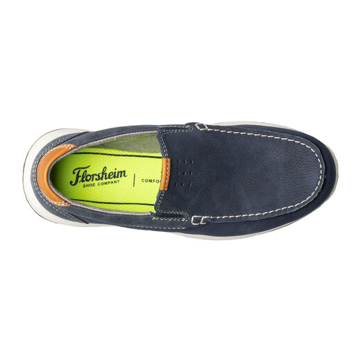 Florsheim Boys Cross Moccasin Toe Jr. (Toddler/Kids) Loafers, Navy Navy Navy 5.5 Big Kid