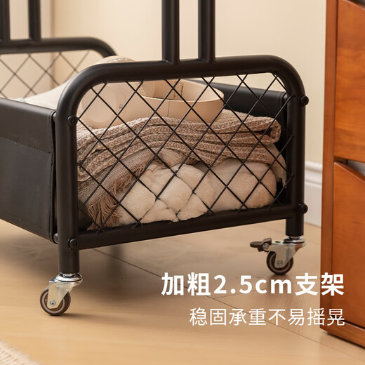 Ganzkörper Spiegel raumhohe Schlafzimmer bewegliche Spiegel mittelalterlicher Story Storage Rack Magazine Rack Drehspiegel Haus verwenden sanftes Mondlicht | Pearl Beige Weiß